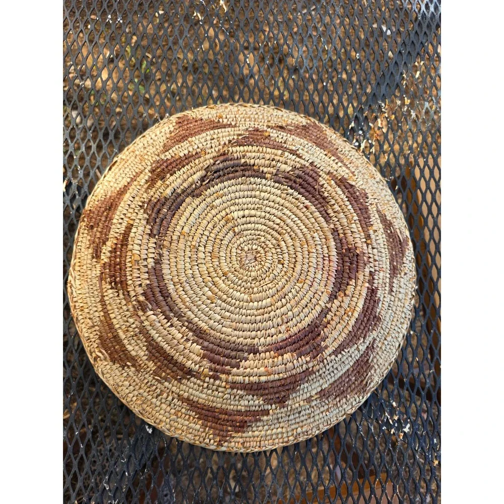 Handwoven Coiled Basket Bowl 15.5